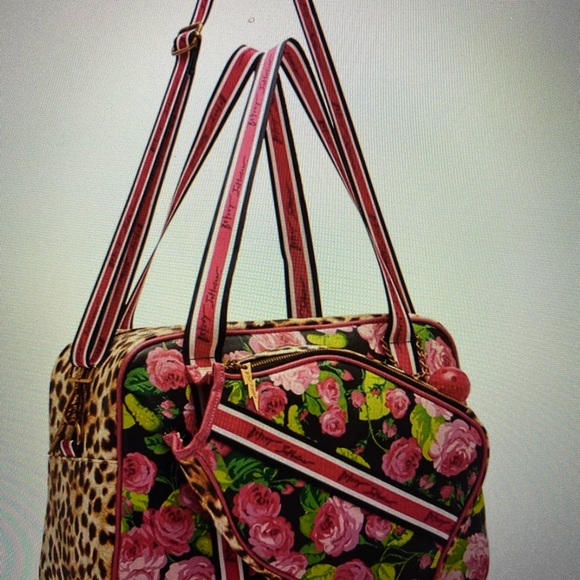 Betsey Johnson “In A Pickle” Bag &Front Racket Holder Extra Large Duffel Bag NWT - Picture 4 of 6